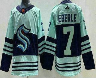 Muž Seattle Kraken #7 Jordan Eberle Zelená 2022 Obrácený Retro Autentické Dres