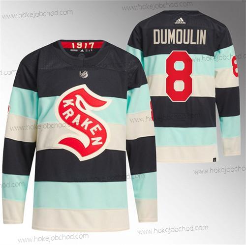 Muž Seattle Kraken #8 Brian Dumoulin Modrý 2024 Zimní Klasický Primegreen Sešitý Dres