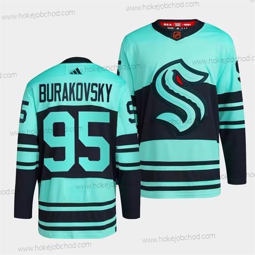 Muž Seattle Kraken #95 Andre Burakovsky Ice Modrý 2022-23 Obrácený Retro Sešitý Dres