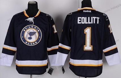 Muž St. Louis Blues #1 Brian Elliott Námořnictvo Modrý Alternativní Dres