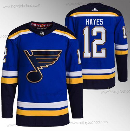 Muž St. Louis Blues #12 Kevin Hayes Modrý Sešitý Dres