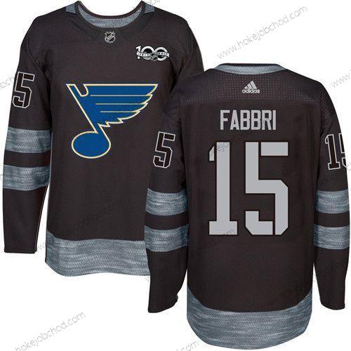 Muž St. Louis Blues #15 Robby Fabbri Černá 1917-2017 100th Výročí Sešitý NHL Dres