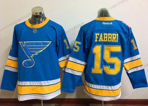 Muž St. Louis Blues #15 Robby Fabbri Modrý 2017 Zimní Klasický Sešitý NHL Dres