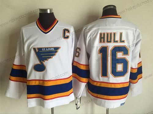 Muž St. Louis Blues #16 Brett Hull 1998-99 Bílý CCM Vintage Dres