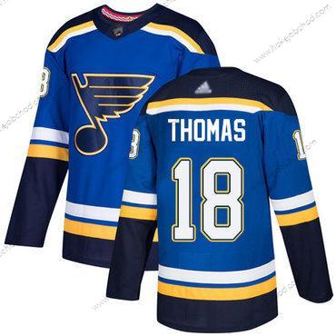 Muž St. Louis Blues #18 Robert Thomas Modrý Domácí Autentické Sešitý Hokejový Dres Verze 2