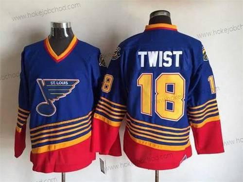 Muž St. Louis Blues #18 Tony Twist 1995-96 Modrý CCM Vintage Dres