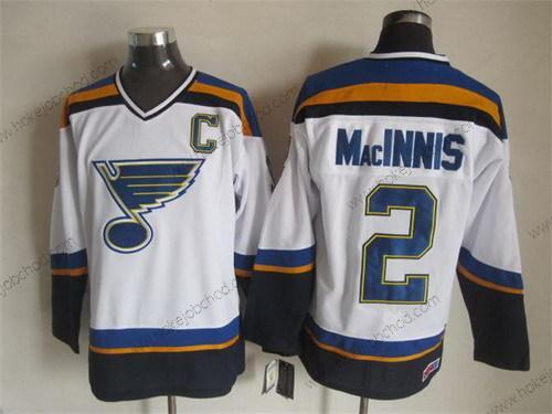 Muž St. Louis Blues #2 Al Macinnis 2014 Bílý Retro CCM Dres