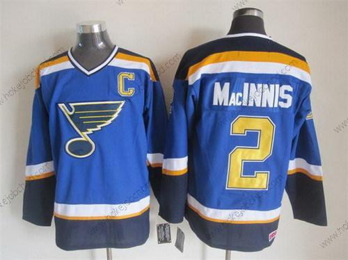 Muž St. Louis Blues #2 Al Macinnis 2014 Modrý Retro CCM Dres