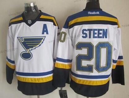 Muž St. Louis Blues #20 Alexander Steen 2014 Bílý Dres