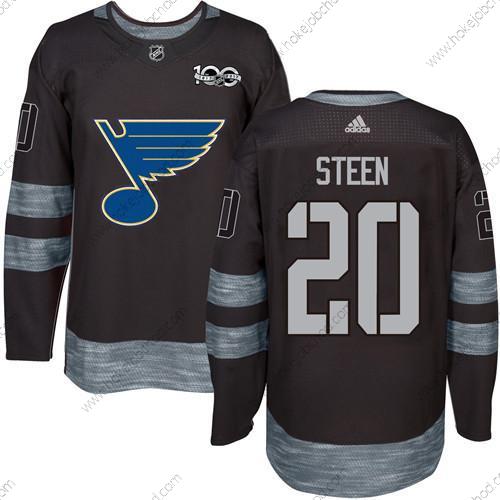 Muž St. Louis Blues #20 Alexander Steen Černá 1917-2017 100th Výročí Sešitý NHL Dres