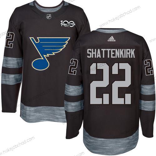 Muž St. Louis Blues #22 Kevin Shattenkirk Černá 1917-2017 100th Výročí Sešitý NHL Dres