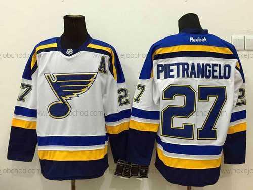 Muž St. Louis Blues #27 Alex Pietrangelo 2014 Bílý Dres