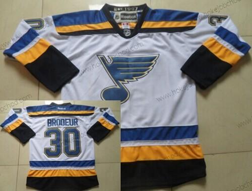 Muž St. Louis Blues #30 Martin Brodeur 2014 Bílý Dres