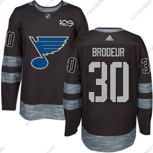 Muž St. Louis Blues #30 Martin Brodeur Černá 1917-2017 100th Výročí Sešitý NHL Dres