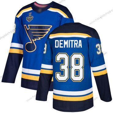 Muž St. Louis Blues #38 Pavol Demitra Modrý Domácí Autentické 2019 Stanley Cup Final Bound Sešitý Hokejový Dres