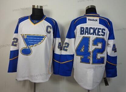 Muž St. Louis Blues #42 David Backes Bílý Dres