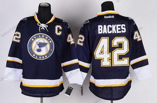 Muž St. Louis Blues #42 David Backes Námořnictvo Modrý Alternativní Dres