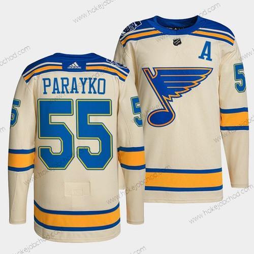 Muž St. Louis Blues #55 Colton Parayko Krémová 2022 Zimní Klasický Sešitý Dres