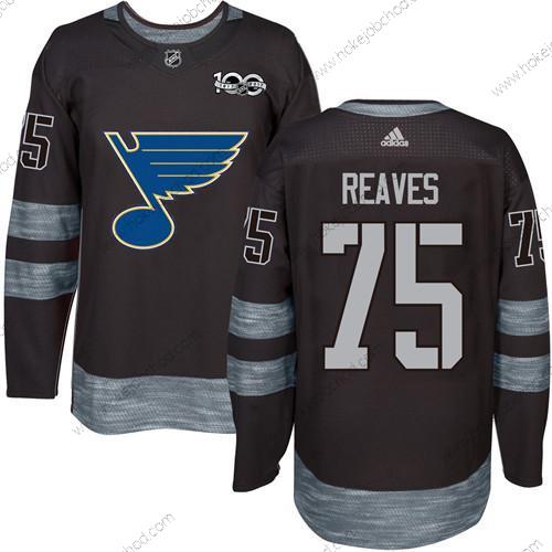 Muž St. Louis Blues #75 Ryan Reaves Černá 1917-2017 100th Výročí Sešitý NHL Dres