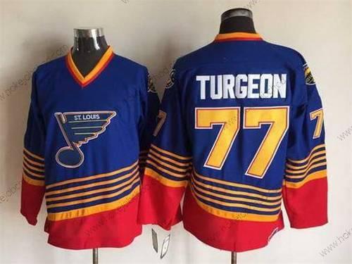 Muž St. Louis Blues #77 Pierre Turgeon 1995-96 Modrý CCM Vintage Dres