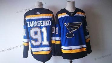 Muž St. Louis Blues #91 Vladimir Tarasenko Modrý 2017-2018 Hokejový Sešitý NHL Dres