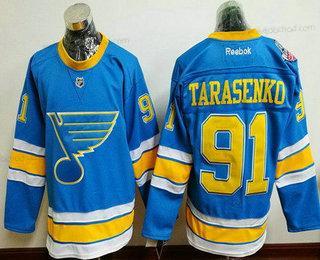 Muž St. Louis Blues #91 Vladimir Tarasenko Modrý 2017 Zimní Klasický Sešitý NHL Reebok Hokejový Dres