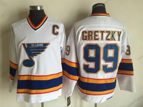 Muž St. Louis Blues #99 Wayne Gretzky 1998-99 Bílý CCM Vintage Dres