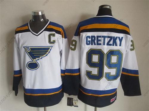 Muž St. Louis Blues #99 Wayne Gretzky 2014 Bílý Retro CCM Dres