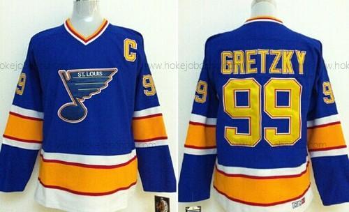 Muž St. Louis Blues #99 Wayne Gretzky Modrý Retro CCM Dres