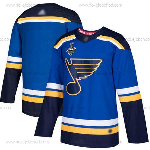 Muž St. Louis Blues Prázdný Modrý Domácí Autentické 2019 Stanley Cup Final Bound Sešitý Hokejový Dres