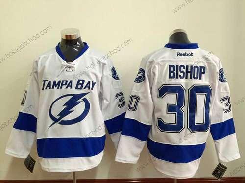 Muž Tampa Bay Lightning #30 Ben Bishop Bílý Dres