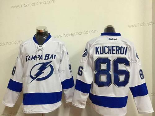 Muž Tampa Bay Lightning #86 Nikita Kucherov Bílý Dres