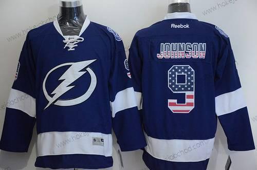 Muž Tampa Bay Lightning #9 Tyler Johnson USA Flag Modrý Dres