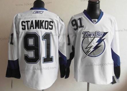 Muž Tampa Bay Lightning #91 Steven Stamkos Bílý Dres