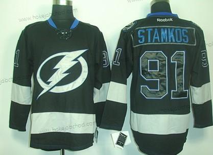 Muž Tampa Bay Lightning #91 Steven Stamkos Černá Ice Dres