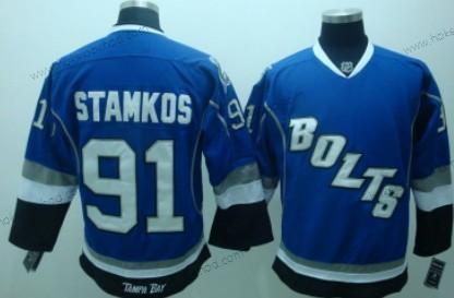 Muž Tampa Bay Lightning #91 Steven Stamkos Modrý Alternativní Dres