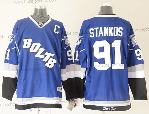 Muž Tampa Bay Lightning #91 Steven Stamkos Modrý Alternativní Sešitý NHL Dres