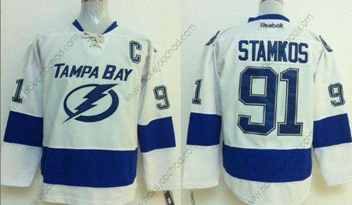 Muž Tampa Bay Lightning #91 Steven Stamkos New Bílý Dres