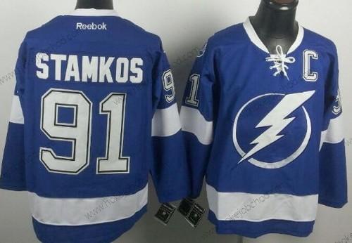 Muž Tampa Bay Lightning #91 Steven Stamkos New Modrý Dres