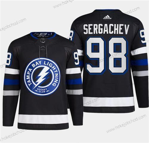 Muž Tampa Bay Lightning #98 Mikhail Sergachev Černá 2024 Stadium Series Sešitý Dres