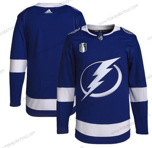 Muž Tampa Bay Lightning Prázdný 2022 Modrý Stanley Cup Final Patch Sešitý Dres