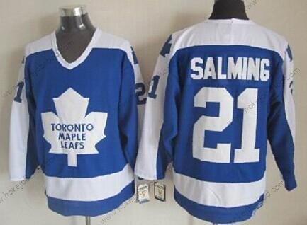 Muž Toronto Maple Leafs #21 Borje Salming Modrý With Bílý Retro CCM Dres