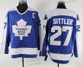 Muž Toronto Maple Leafs #27 Darryl Sittler Modrý With Bílý Retro CCM Dres