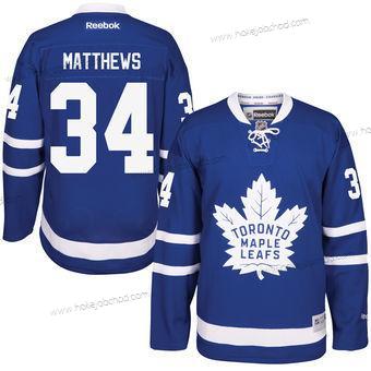 Muž Toronto Maple Leafs #34 Auston Matthews Reebok Royal Modrý Bílý Domácí Premier Dres