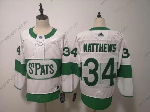 Muž Toronto Maple Leafs #34 Auston Matthews St. Pats Road Autentické Hráč Bílý Dres