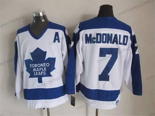 Muž Toronto Maple Leafs #7 Lanny Mcdonald 1982-83 Bílý CCM Vintage Dres