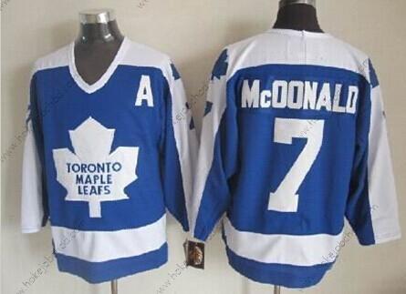 Muž Toronto Maple Leafs #7 Lanny Mcdonald Modrý With Bílý Retro CCM Dres