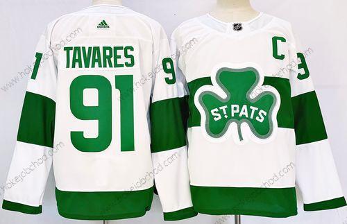 Muž Toronto Maple Leafs #91 John Tavares Bílý St Patricks Autentické Dres