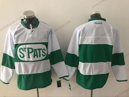 Muž Toronto Maple Leafs Přizpůsobené Reebok Bílý 2017 St. Patrick’S Day Zelená Hokejový Dres