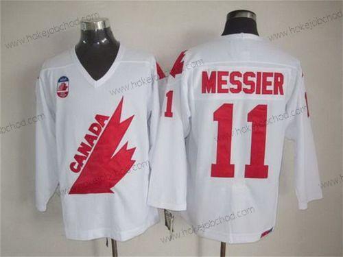 Muž Tým Kanady #11 Mark Messier 1991 Olympic Bílý CCM Vintage